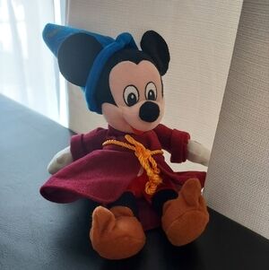 Vintage Disney Store Sorcerer Mickey Mouse Fantasia 9in Bean Bag Plush